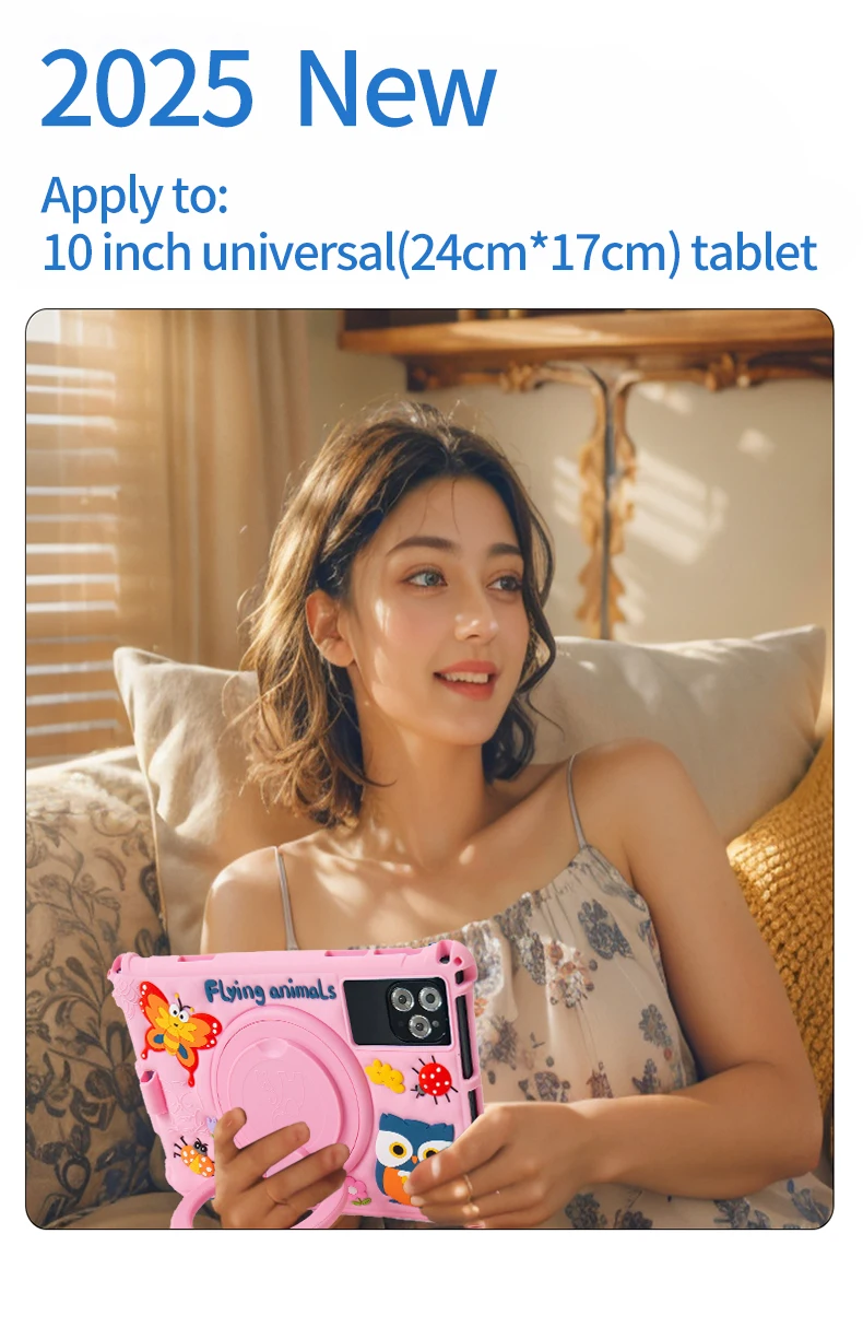 New 10.1-inch Children's t Android 13 Kid Tablet 8GB RAM 64GB ROM, Octa Cor Processor Kidoz Pre Installed Parental Control
