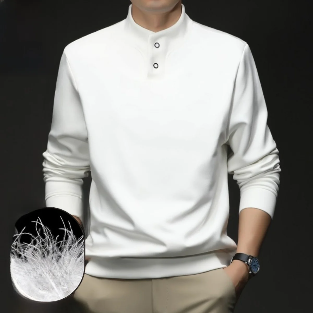 

Мужская теплая толстовка на молнии с капюшоном из белого гусиного пуха с флисовой подкладкой, утепленная, с длинными рукавами, для осени и зимы