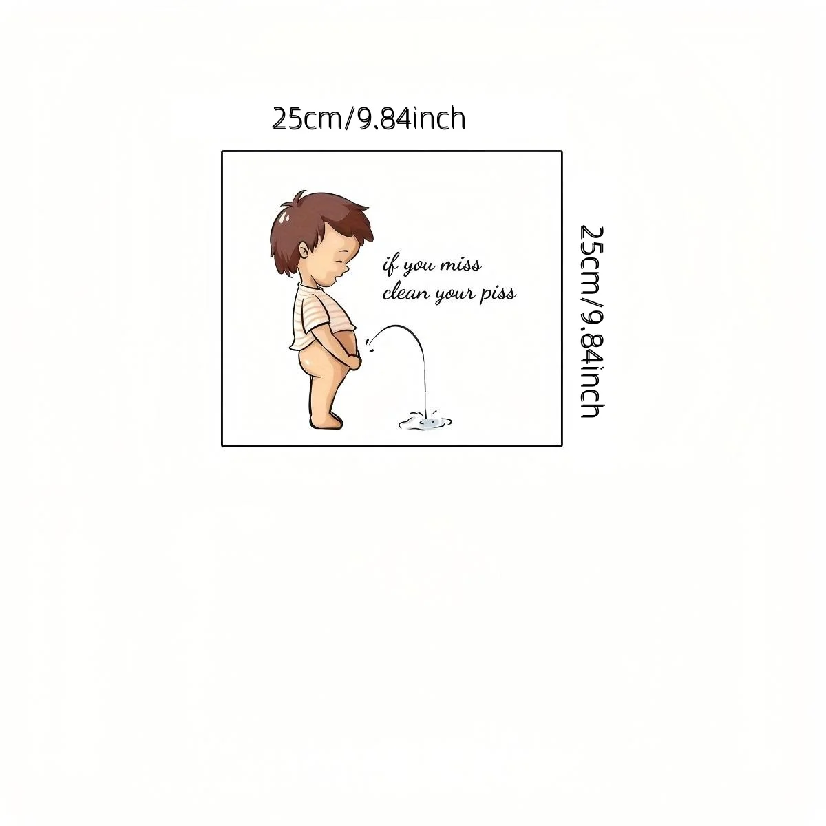 A child urinating English wall sticker toilet sticker bathroom decoration wall sticker self-adhesive wholesale wall sticker
