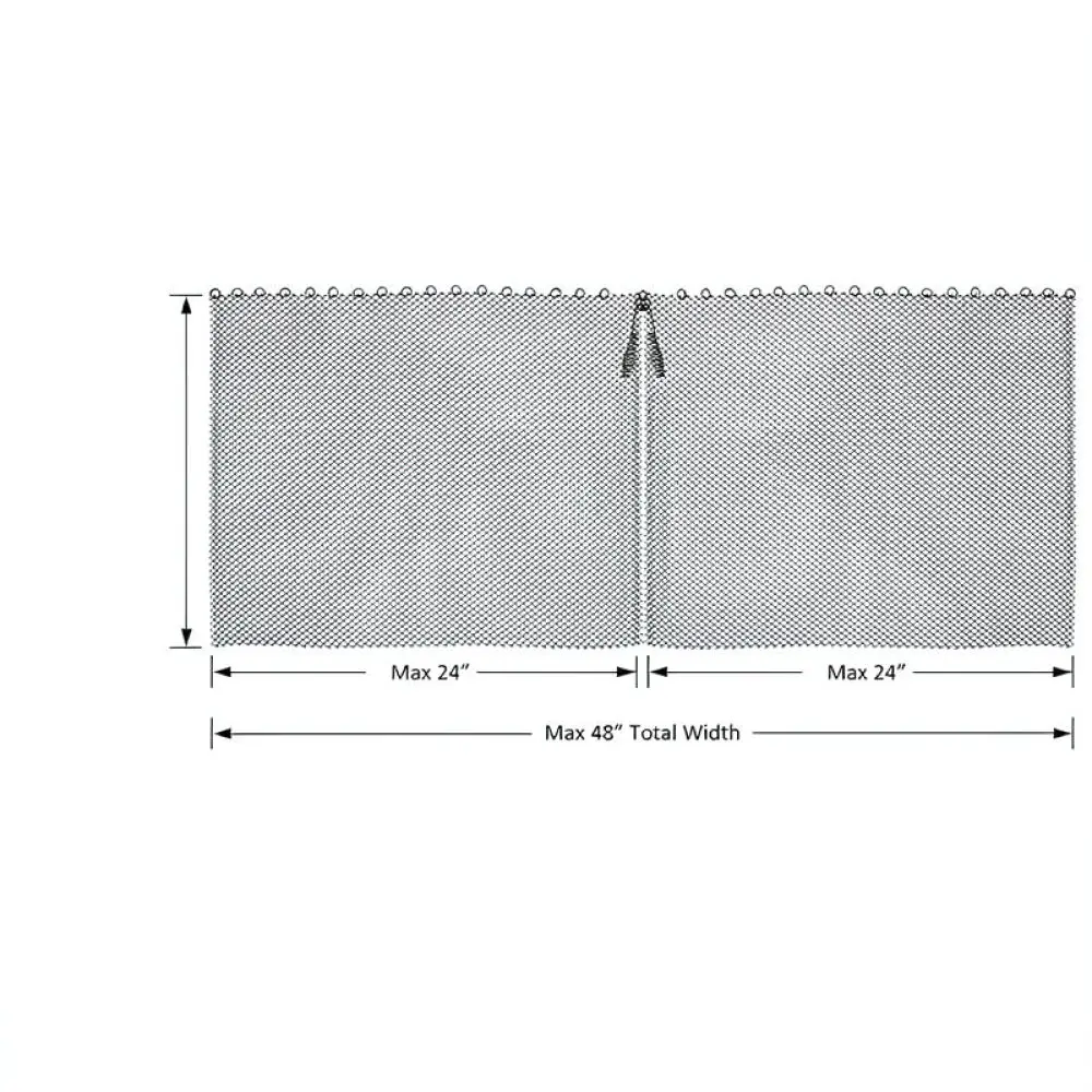 Metal Mesh Fireplace Screen Curtain Spark Proof Protection Guard For Wood Stoves Safety Fire Screen Netting Accessory