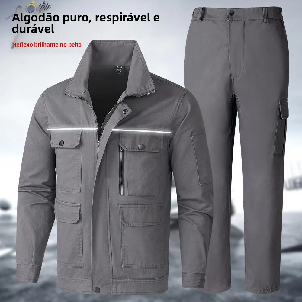 ensemble-de-travail-pour-hommes-en-pur-coton-resistant-a-l'usure-avec-bande-reflechissante-vetements-de-protection-du-travail-bleu-marine-pour-homme-femme