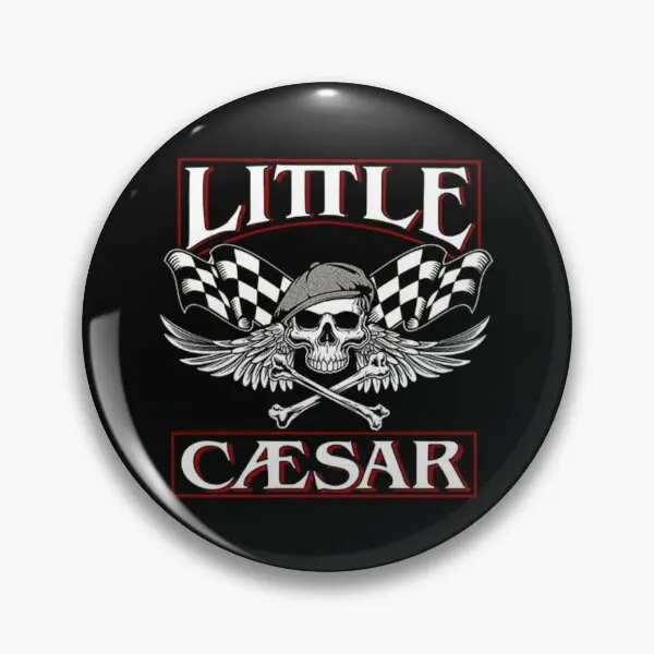 Little Caesar Skull Band  Soft Button Pin Jewelry Badge Cartoon Brooch Lapel Pin Fashion Hat Women Lover Metal Gift Collar Decor