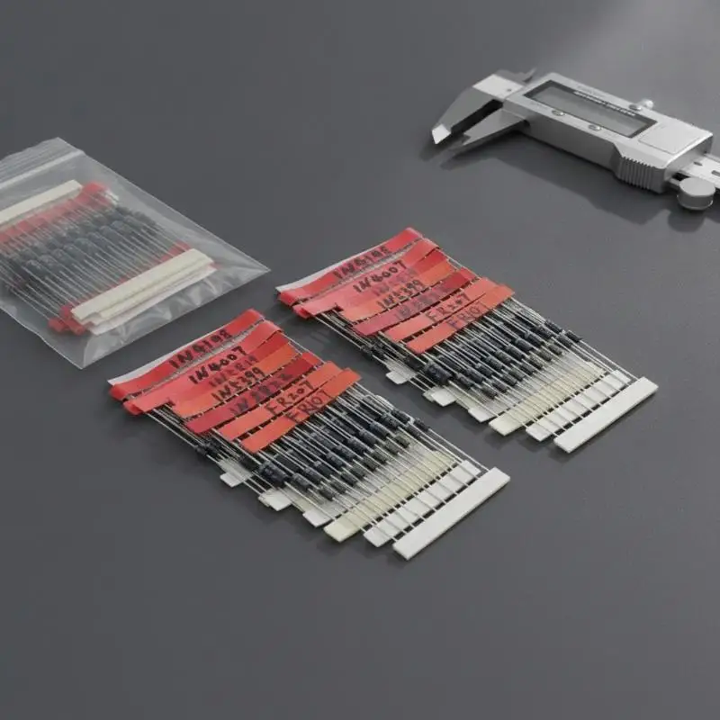 /PFU/100Pcs 8Values Diode Electronic Component Kit Fast Switching Schottky set 1N4148 1N4007 FR107 1N5408 1N5822