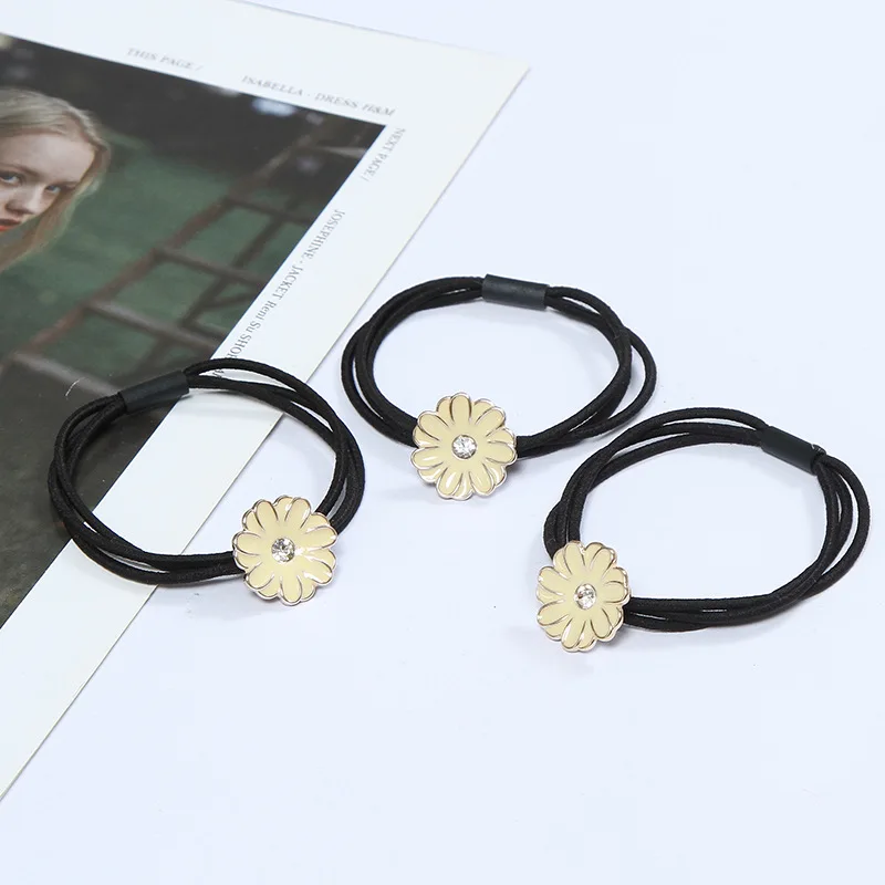 

Flower hair ring head rope small fresh and cute simple rubber band ponytail hair rope accessoire cheveux filles