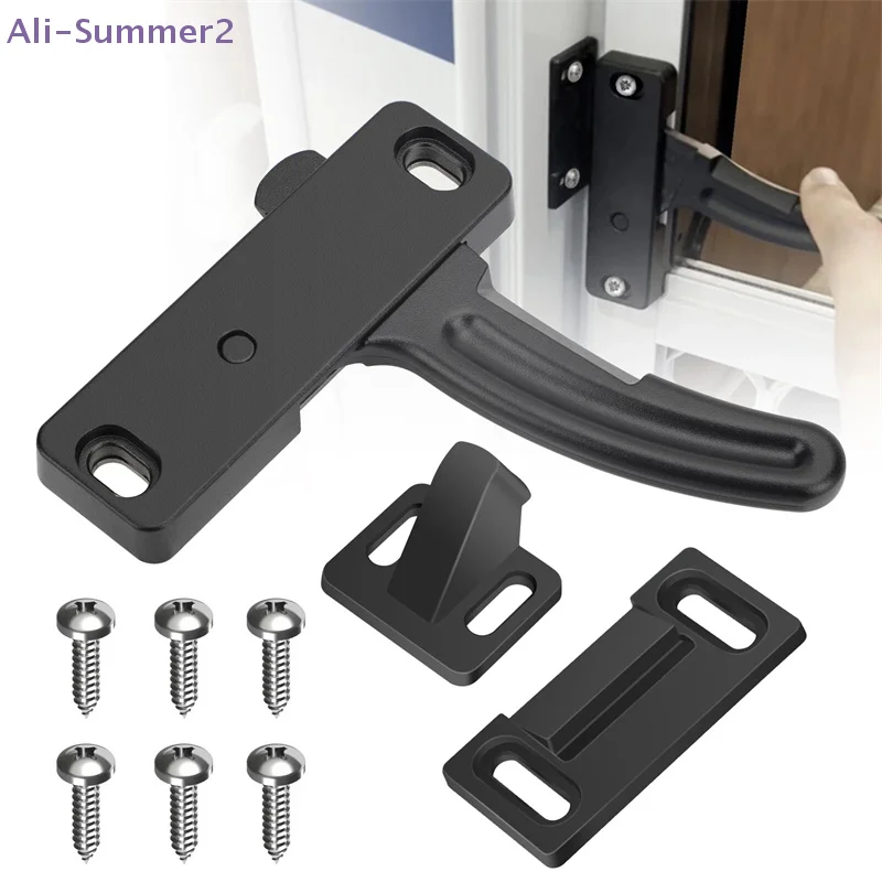 

{Summer2} 【Summer2】Aluminum Leisure RV Screen Door Latch Hand Handle Kit For Driver Side Door - Camper Motorhome Travel Trailer
