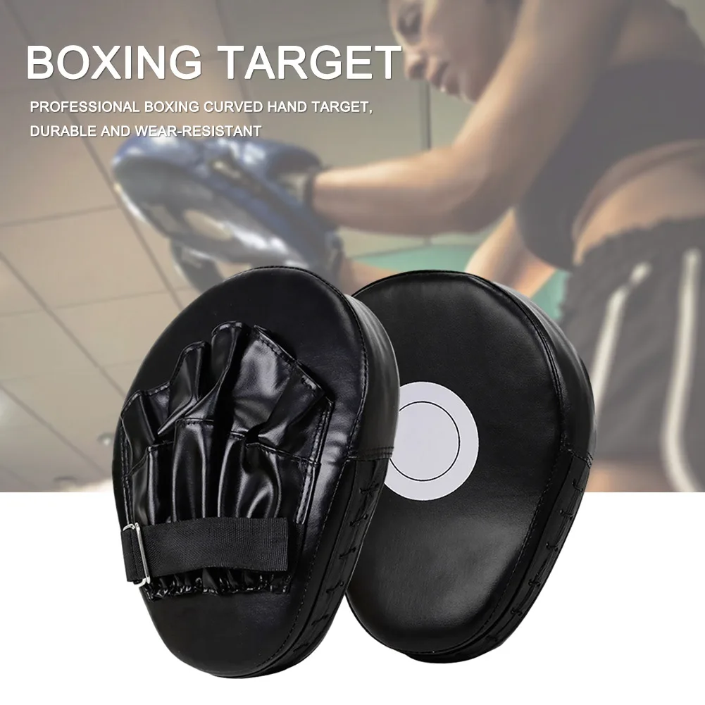Curved Boxing Hand Target PU Leather Curved Punching Mitts Breathable Kickboxing Pads Boxing Focus Pad for Martial Arts Training