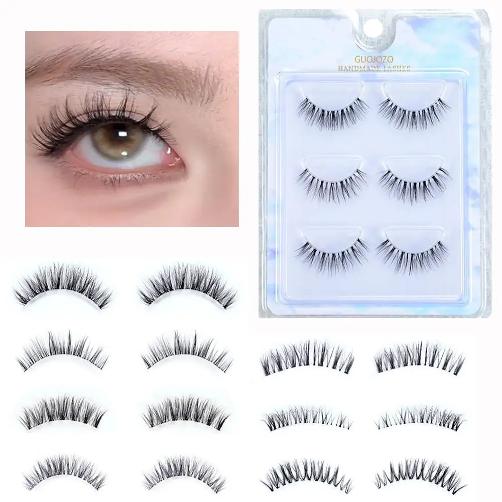 

Sweet Lash Extension Cross Curling False Eyelashes Natural Decor Long Clear Stem Items Daily Eye Makeup Supplies Soft Lash