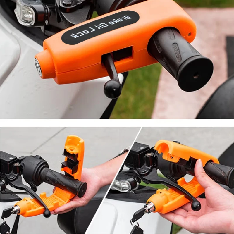 Motorcycle Handlebar Lock Electric Vehicle Scooter Bicycle Safe Anti-theft Accelerator Brake Lock Motorcycle Accessories