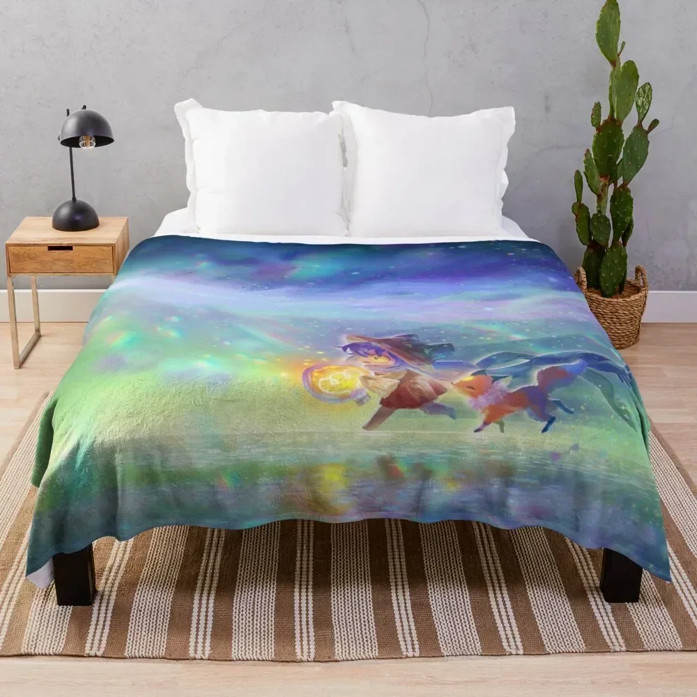 

OneShot - Niko, Rue, and you Throw Blanket Warm Throw Blanket Gift for Anniversary