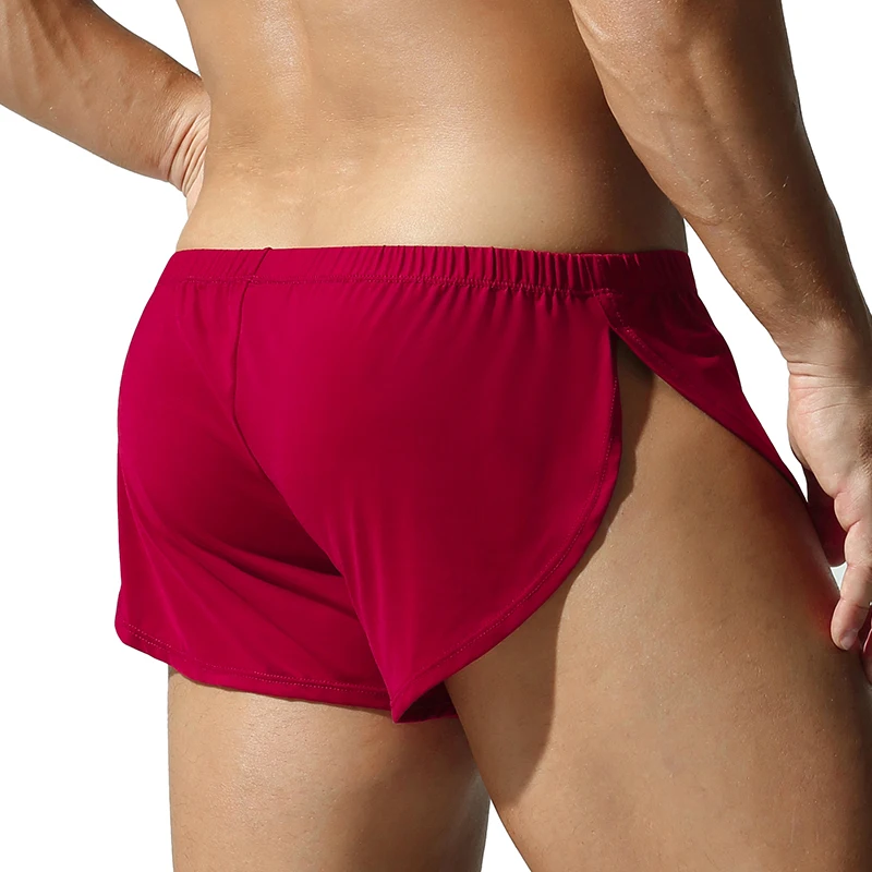 TAUWELL Herren Modische Atmungsaktive Eisseide Haushose Hochgeschnittene Lässige Boxershorts Arro Hosen Bequeme Lounge-Bekleidung – Detail 8