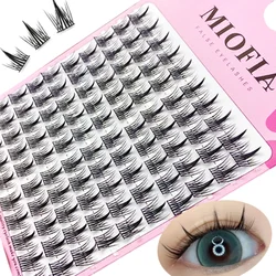 1Box/100 bunches Mink False Eyelashes 3D Natural Russian individual Eyelash Extension Eyelash cluster Makeup Tool wholesale