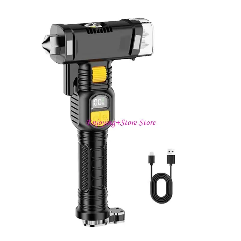 

G6DA Powerful LED Flashlights Outdoor Flashlights with Car Window Breaker for Outdoor