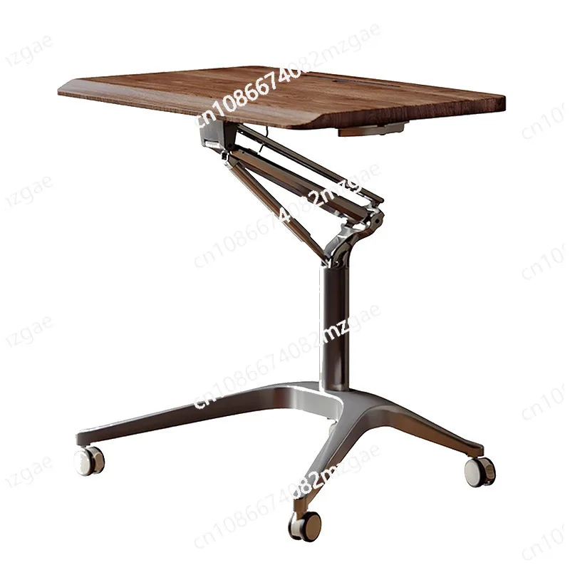 Pneumatic Lifting Computer Desk Standing Workbench Movable Desk