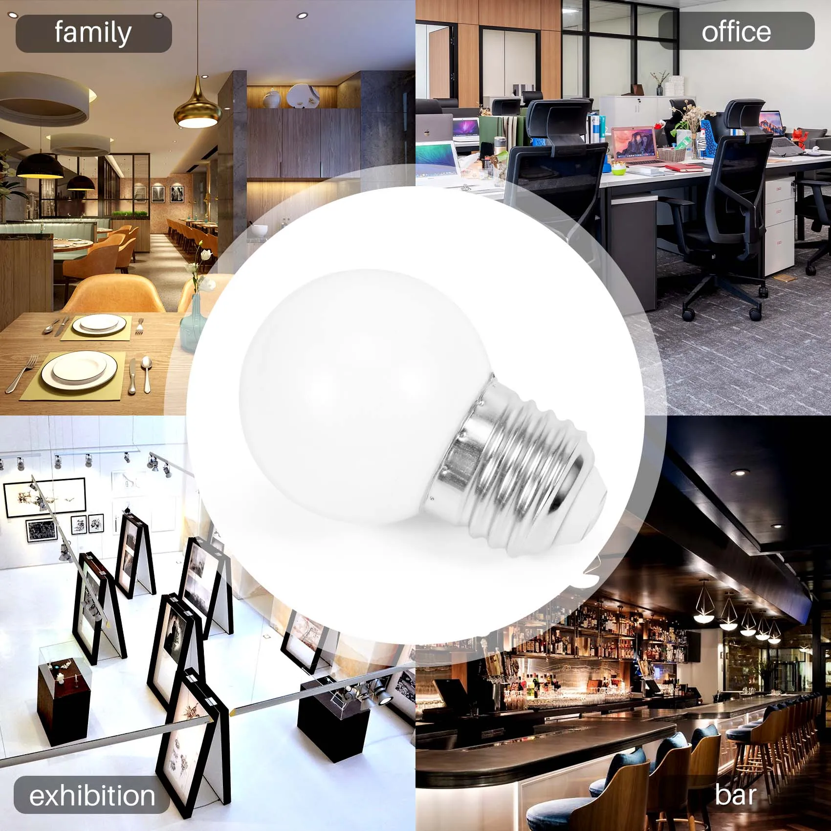 ABZV-E27 LED Light White Bulb Plastic Bulb (0.5W Power, White)
