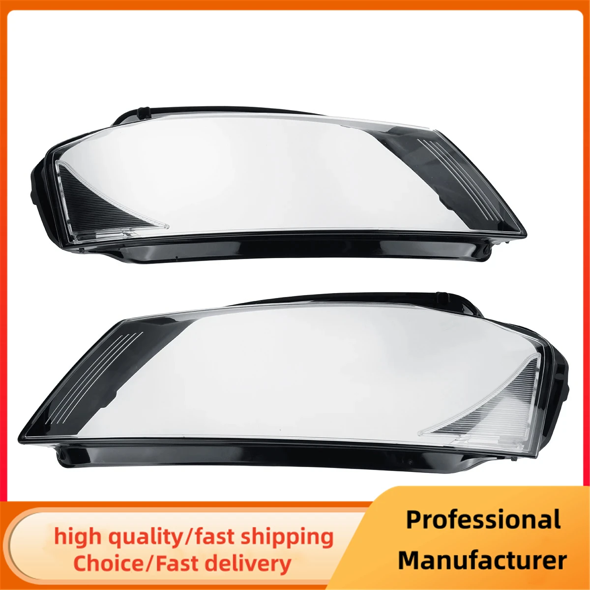 Car Front Headlight Lens Cover For Audi A3 8P S-line S3 RS3 Facelift All Models 2008-2012 Transparent Lampshade Headlamp Cover