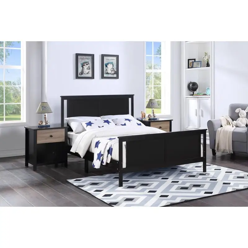 Meja Nakas Kayu Walnut Vintage Hitam