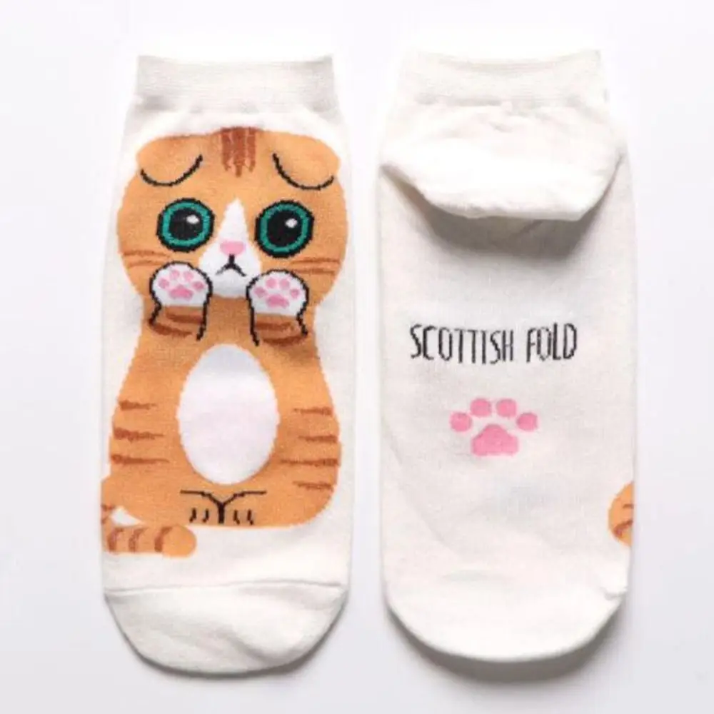 

Creative Korean Style Cat Pattern Socks Harajuku Warm Animal Socks Cotton Short Socks Middle Tube Socks Streetwear