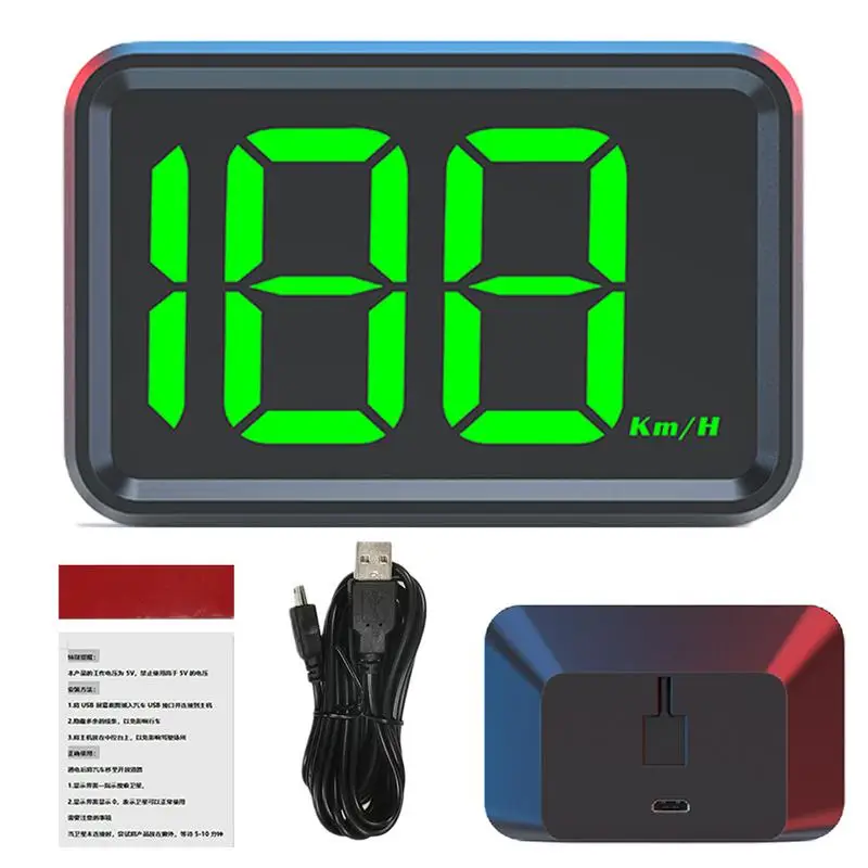 Digital Speedometer For Car Head Up Display Car Speedometer Mini Digital Speedometer With 3.2-Inch LED Screen Hud For Dashboard