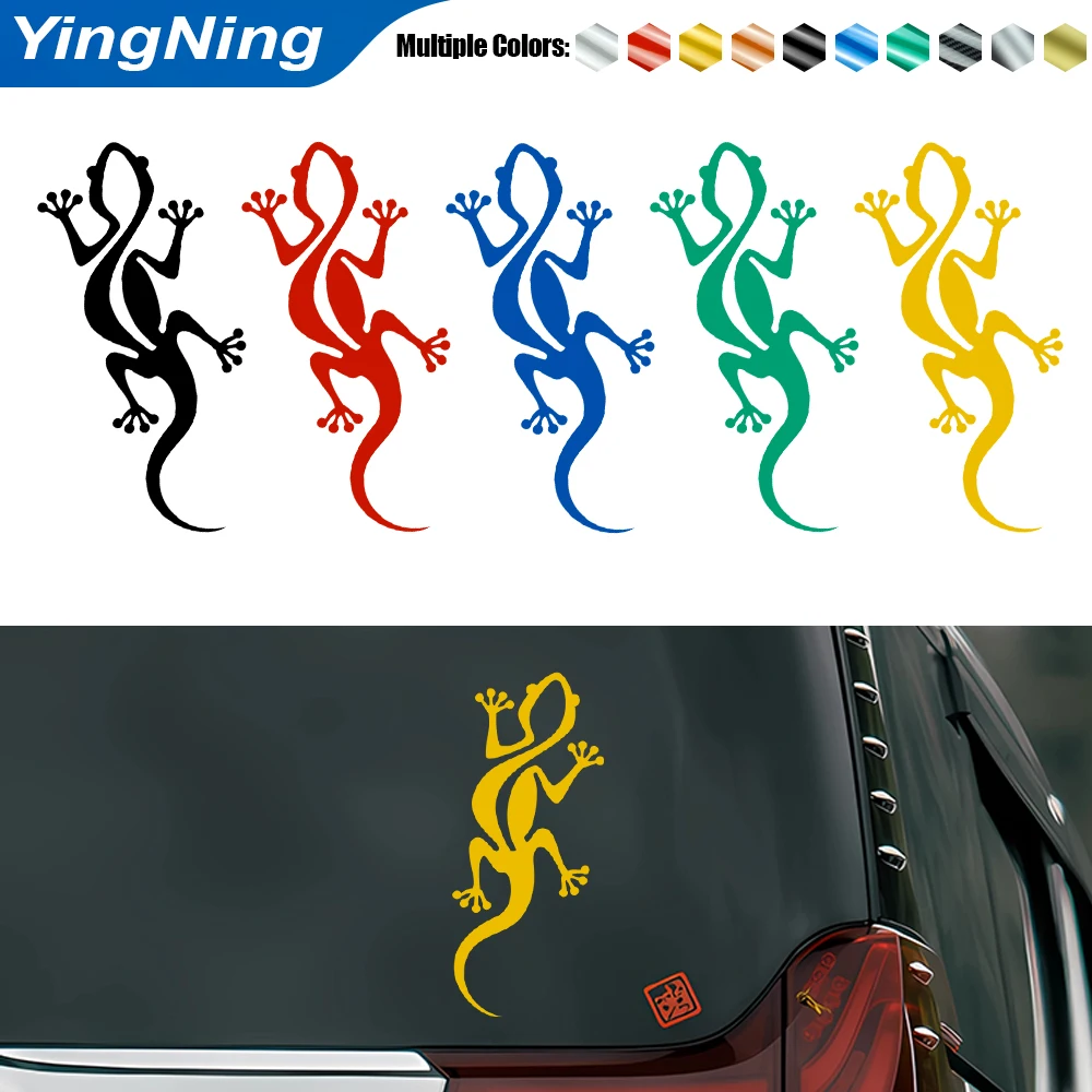 

Funny Gecko Car Decal 3D Lizard Sticker for Auto Window Trunk Bumper DIY Vinyl Silhouette Safety Sign Decoration Accessories
