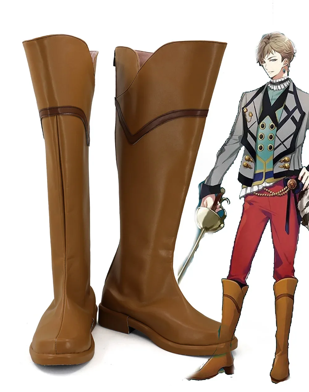 

THE ANIMATION FUDUKI KAI Brown Cosplay Boots Shoes Custom Made