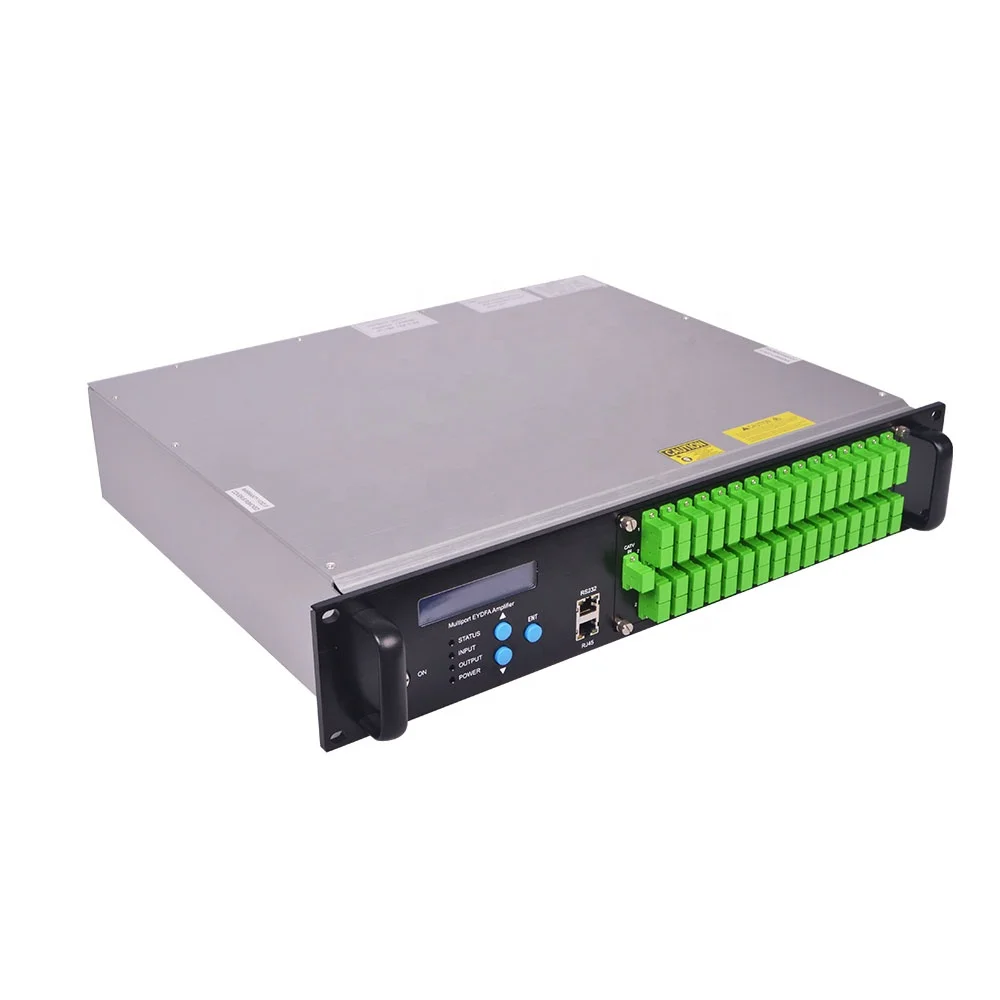 CATV PON WDM EDFA 32 port Optical Power Amplifier 16 to 23dbm