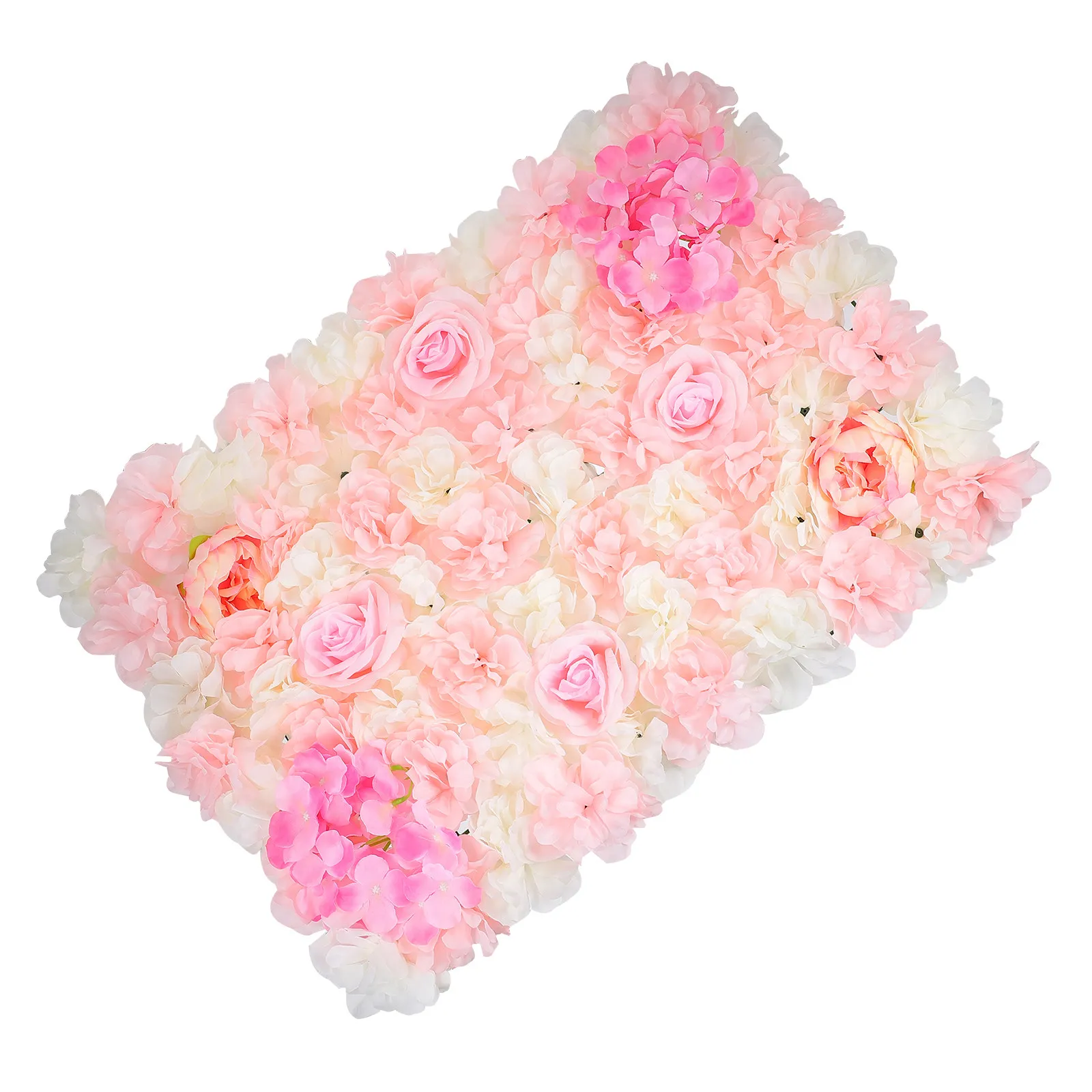 1Pcs Artificial Flower Wall Plastic Simulation Flower Decor Bright Colorful Floral Panel for Shop Home Wedding Party Decoration
