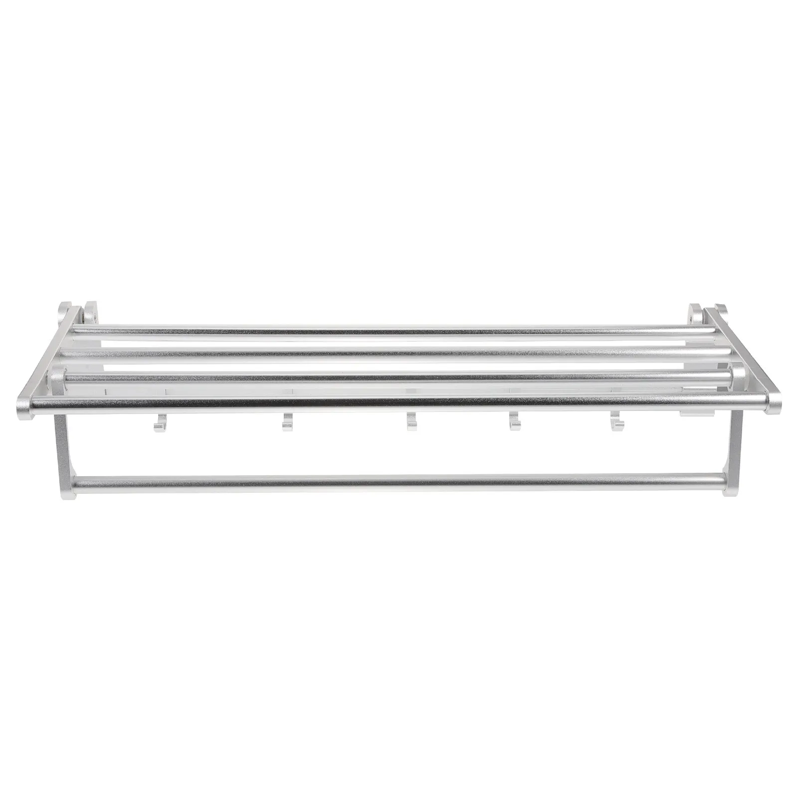 

Folding Metal Towel Rack Wall Mounted Bathroom Organizer Shelf Retractable Multipurpose Storage Hanging Shower Rack Soap Dish