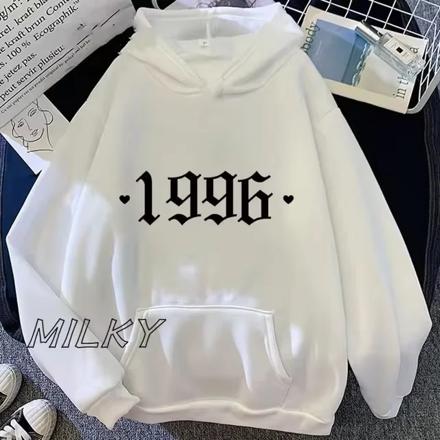 2024 Autumn/Winter New Cotton Men's Hoodie Casual Sports Daily Drawstring Hoodie 1993-2000 Letter Pattern Kangaroo Pocket