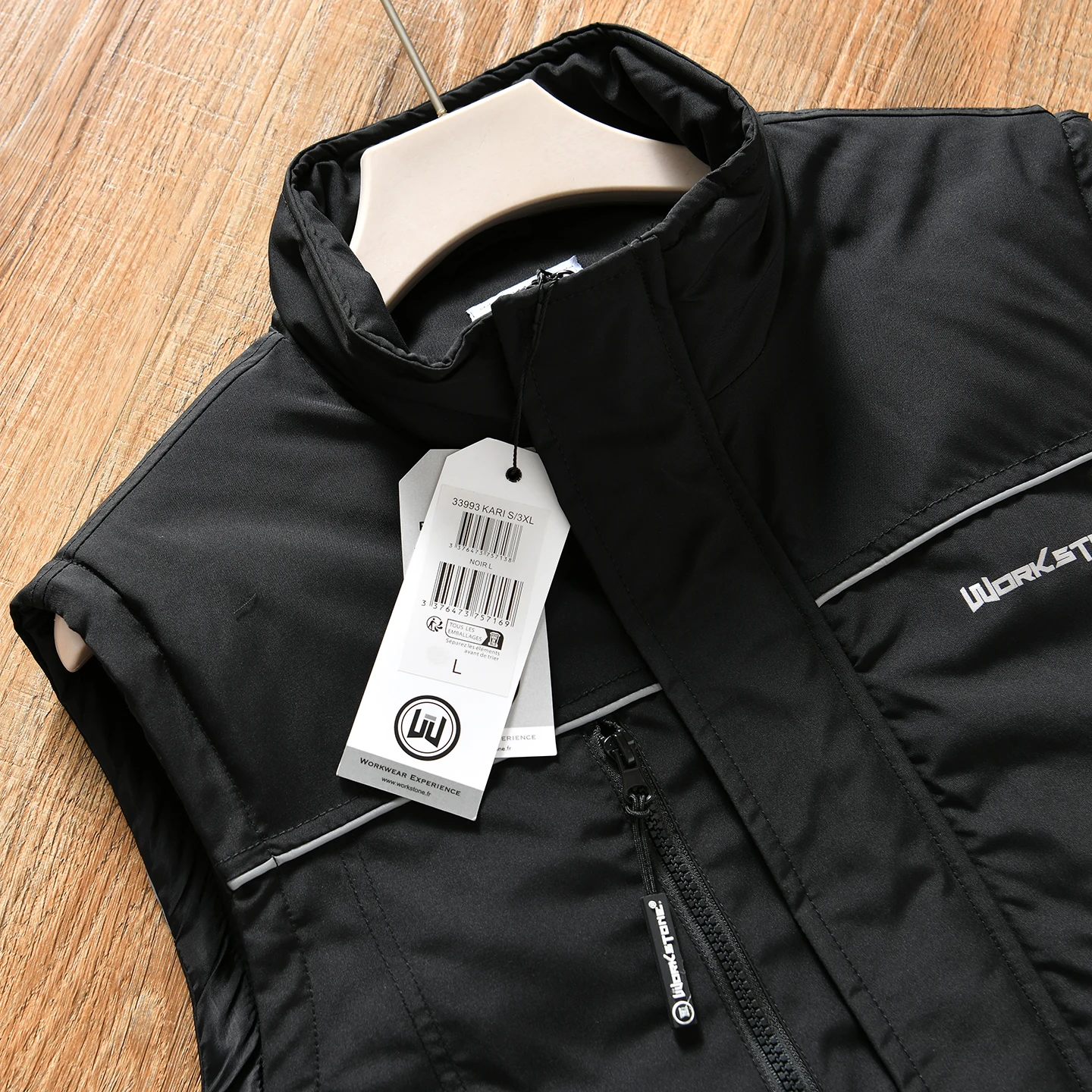 Men's Thickened Warm Cotton Vest Jacket Stand Collar Outdoor Function Retro Reflective Autumn Winter Fashion City Style Zippe...