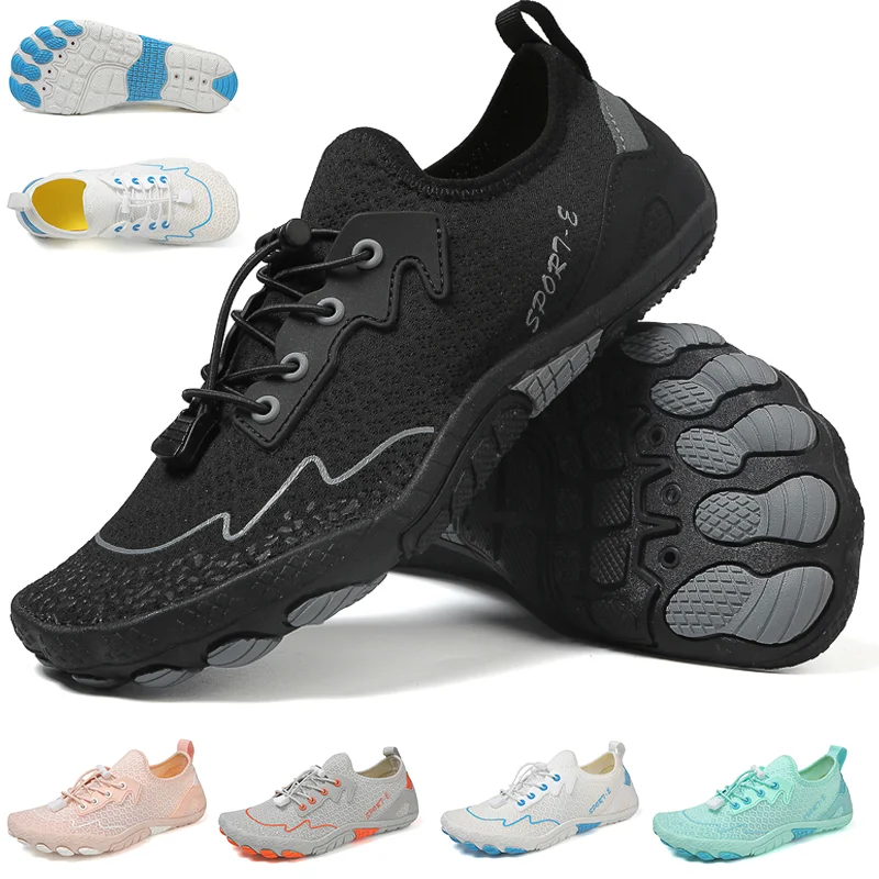Unisex Barefoot Aqua Water Shoes Anti-Slip Quick-Drying Outdoor Beach Upstream Wading Swimming Sneakers For Men Women