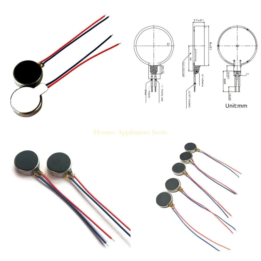 D0AB 3V 12000RPM Motor vibrante Micro Motor vibratorio para electricidad también