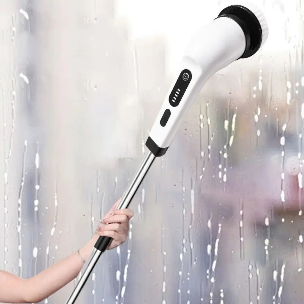 

9-in-1 Electric Cleaning Brush Wireless Rechargeable Toilet Cleaning Scrubber with Brush Heads Multifunctional Rotary Scrubber