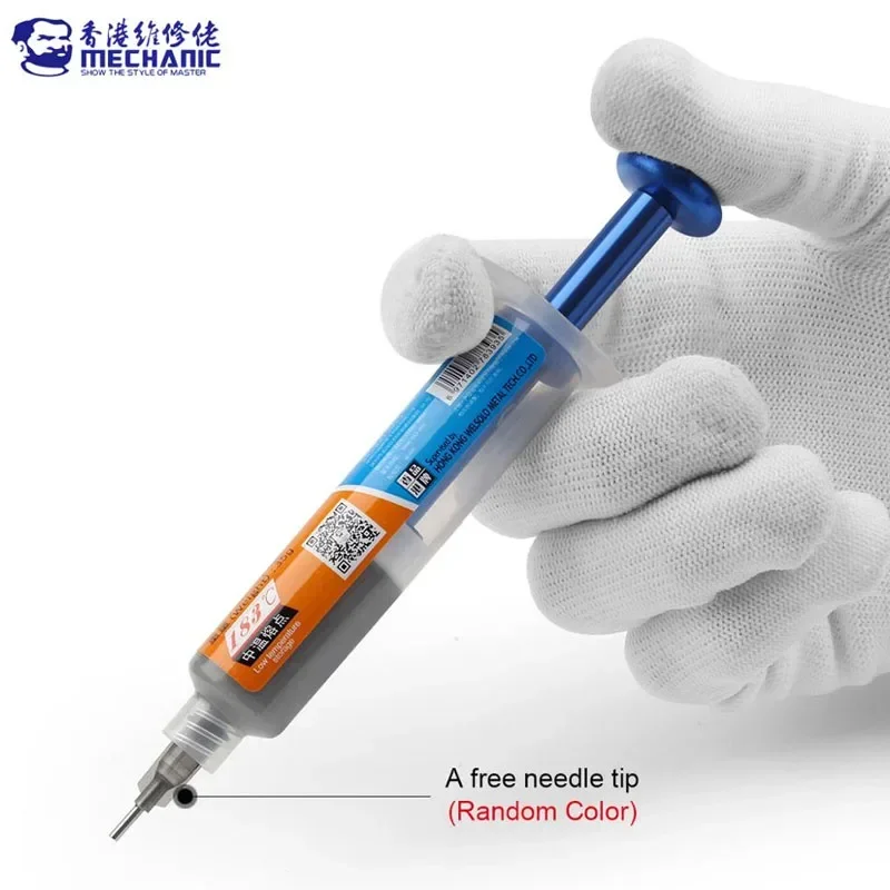 MECHANIC P08 Aluminum Alloy Needle Putter Manual Syringe Plunger Dispenser Advancing Tool Mobile Phone Repair Tool