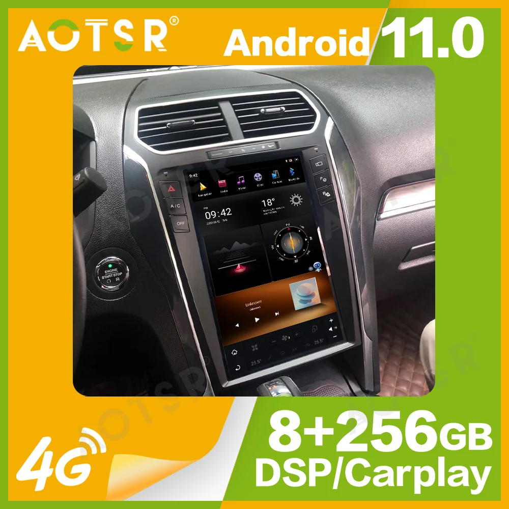 

12.1'' Qualcomm 8 core For Ford Explorer 2010-2019 Car Radio Multimedia Player Android 11 Auto GPS Navi Wireless Carplay Head