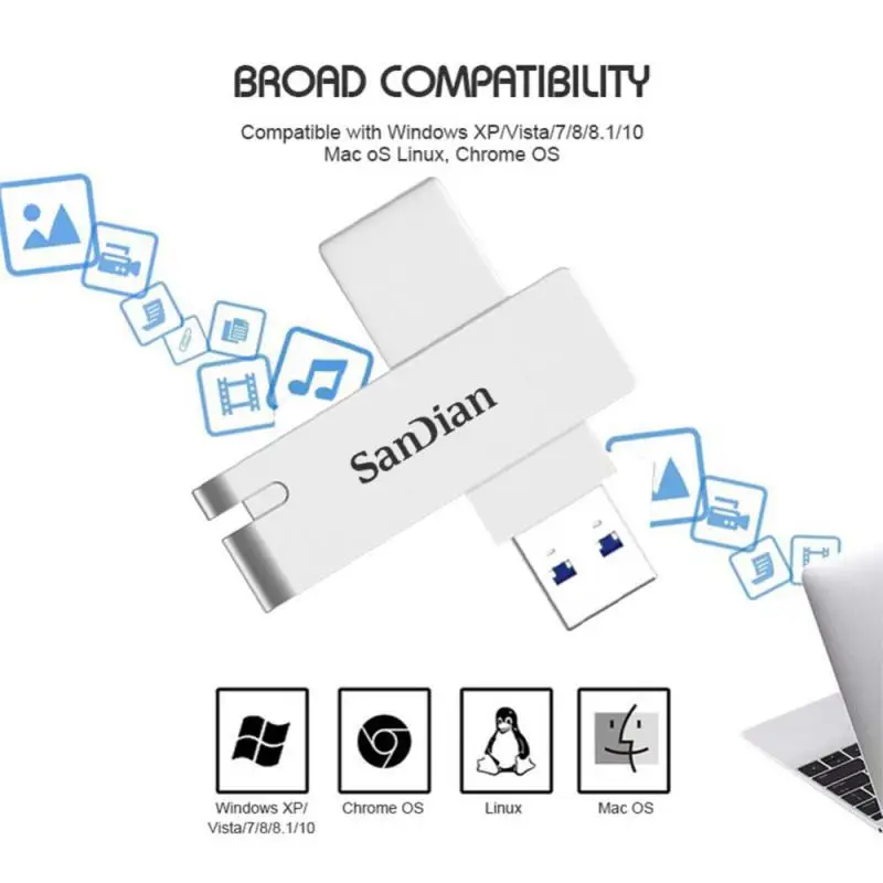 2024 64TB USB 3.0 Flash Drive High Speed Transfer Metal Pendrive Memory Card Pendrive Flash Disk Memoria Waterproof Stick
