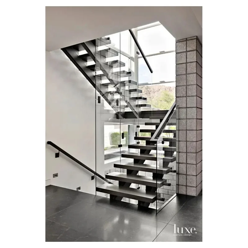 custom.Prima Smooth Modern Durable Wooden Custom Indoor Staircase