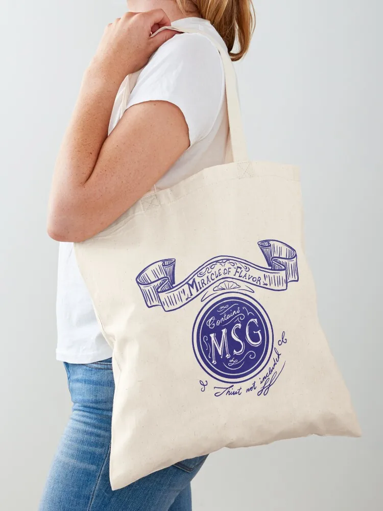 

Contains MSG Tote Bag reusable shopping bag tote bag men shopping cart bags canvas tote