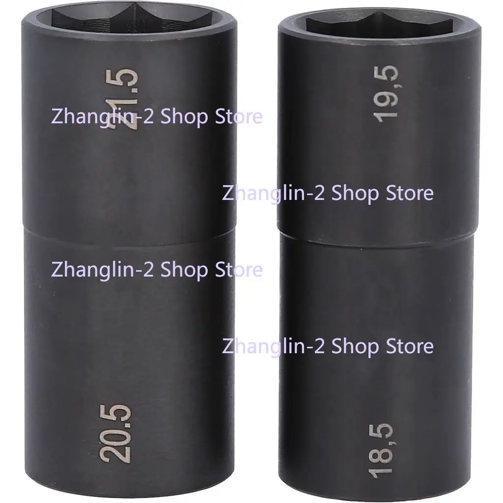 Damaged Lug Socket Tool Deep Length Flip Impact Set Wheel Nut Removal Sleeve Tire Sleeve Tool 18.5mmx19.5mm/20.5x21.5mm For Ford