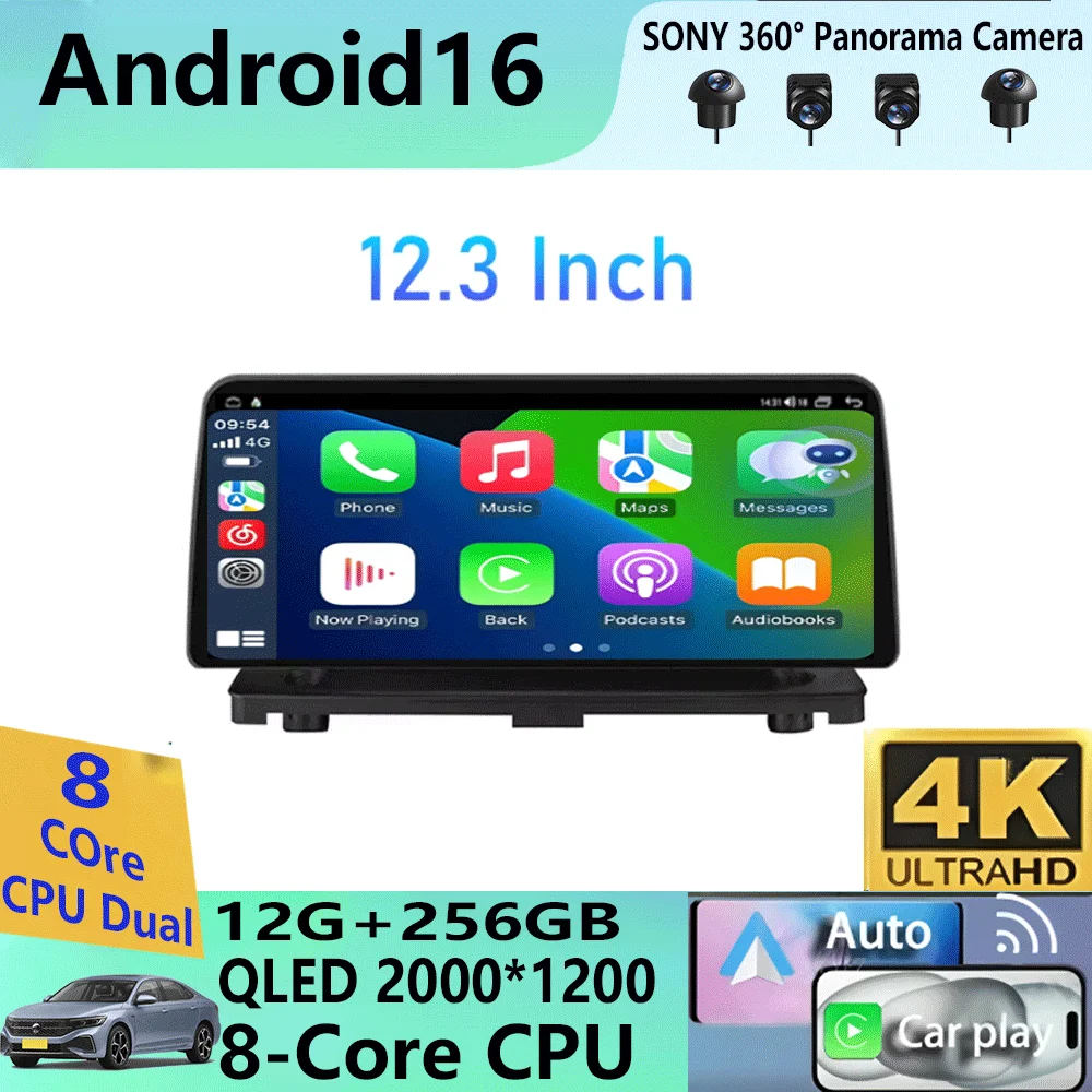 

12,3-дюймовый автомобильный радиоприемник Android 16 4G для VOLVO XC90 2004-2013 с GPS-навигацией, восьмиядерным процессором, 8 ГБ ОЗУ и 128 ГБ памяти, мультимедийная система