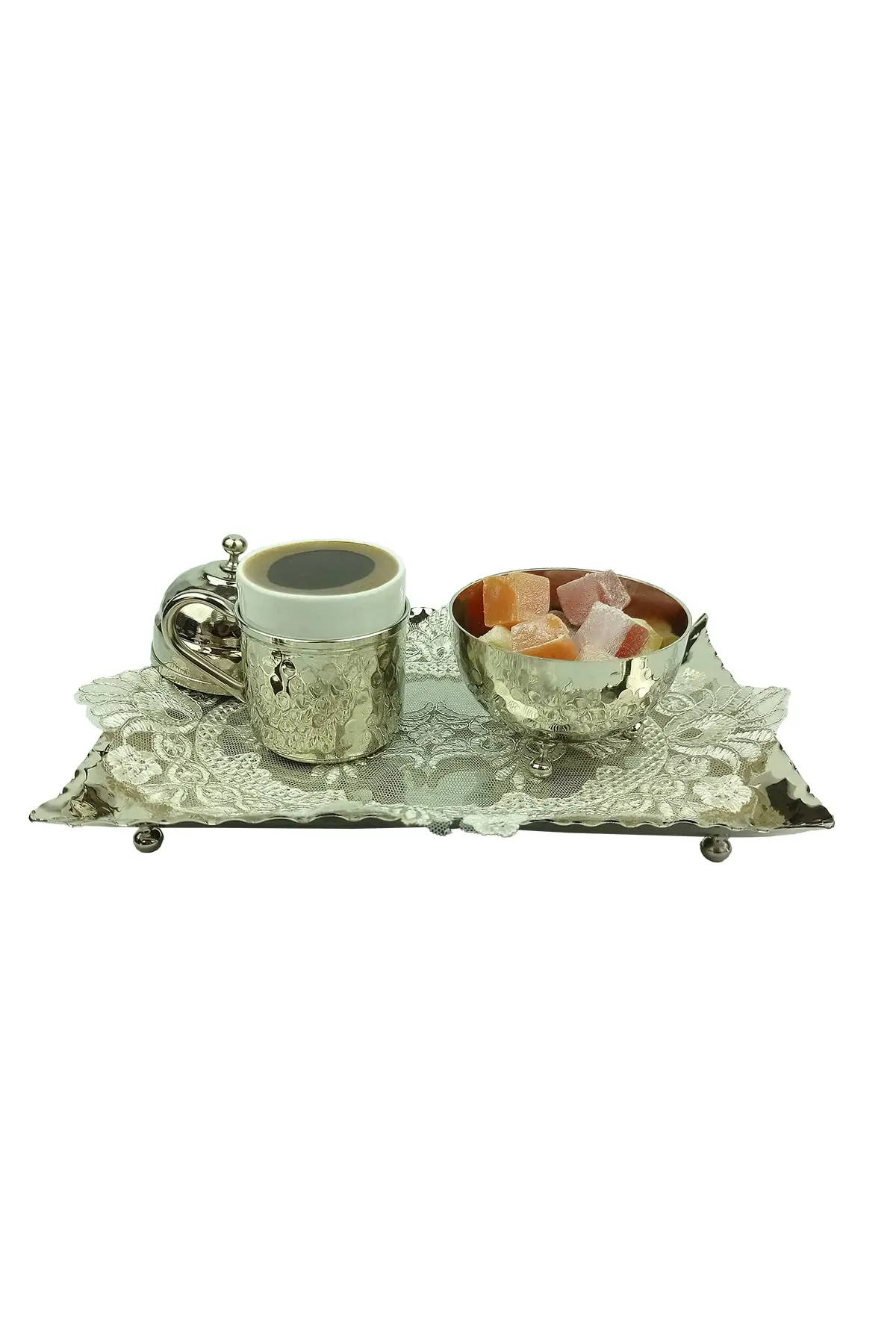 Tattoo copper coffee presentation set Cooper Luxury Cups