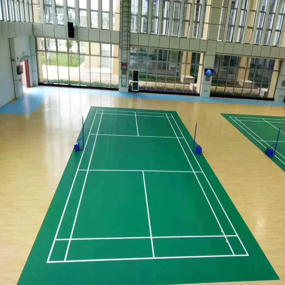 Custom PVC Sport Floor and PVC Sport Vinyl Flooring for School/Basketball Stadium; PVC Sports Flooring for Various Indoor Courts