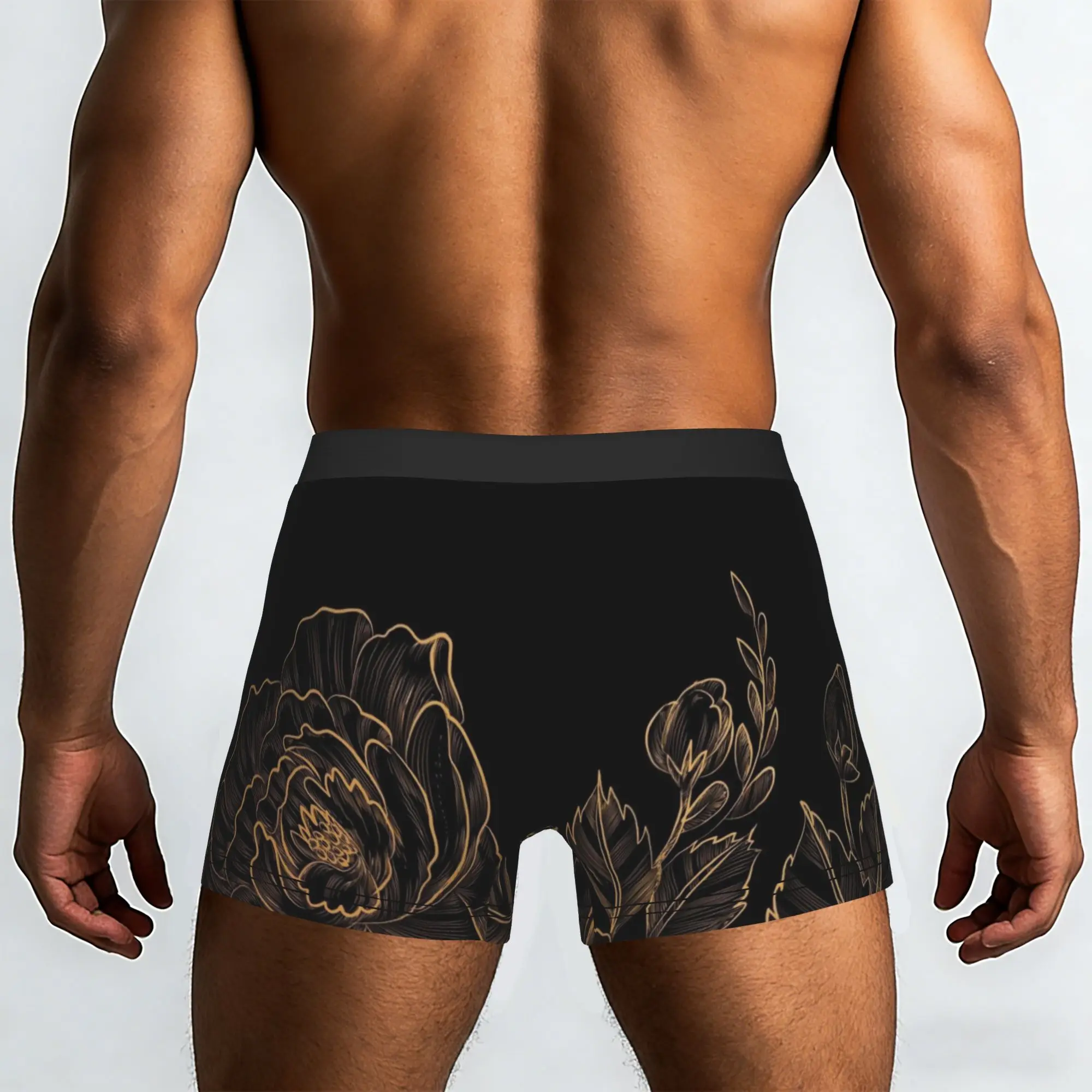 Dark Golden Rose Vintage Graphic  Underpants Breathbale Panties Man Underwear Ventilate Shorts Boxer Briefs