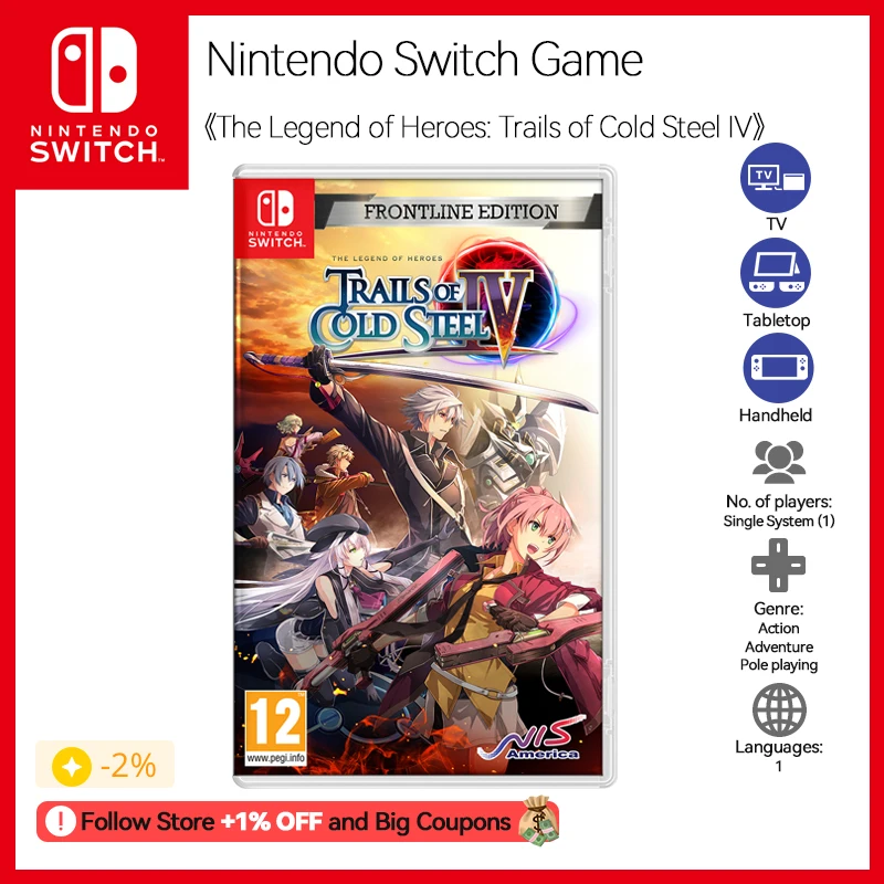 Nintendo Switch The Legend of Heroes Trails of Cold Steel 4 Game Deals for Nintendo Switch OLED Switch Lite Switch Game Card