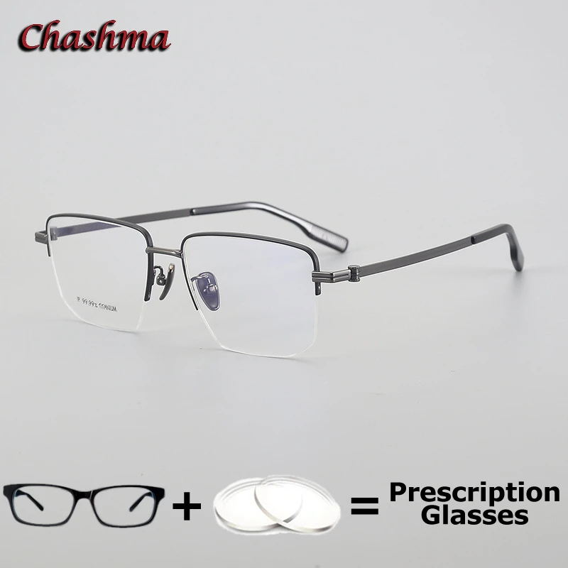Top Quality Men Pure Titanium Glasses Prescription Progressive Multifocal Photochromic Lenses Myopia Computer Reading Glasses
