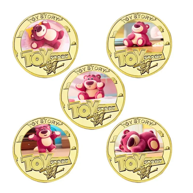 

Disney Lotso Series Commemorative Coins Collectibles Fashion Medal Showpiece Lovely Toy Story Peripherals Special Birthday Gift