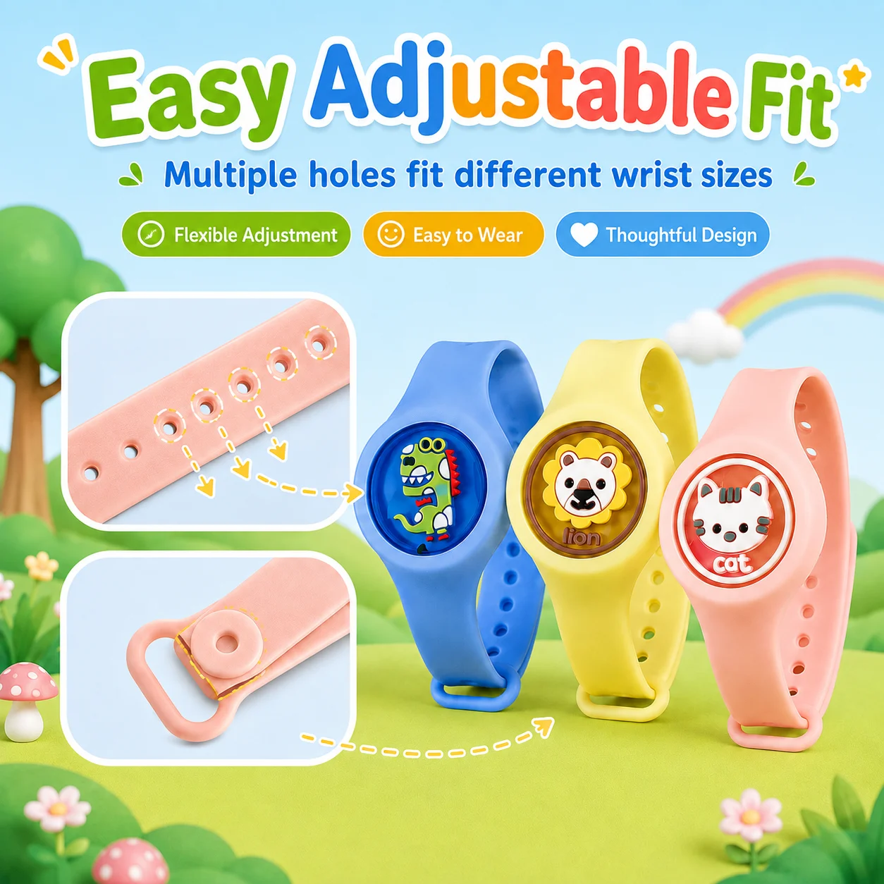 8pcs Cartoon-themed party watches, decorated with fun and cute animal patterns, ideal as classroom prizes, holiday gifts