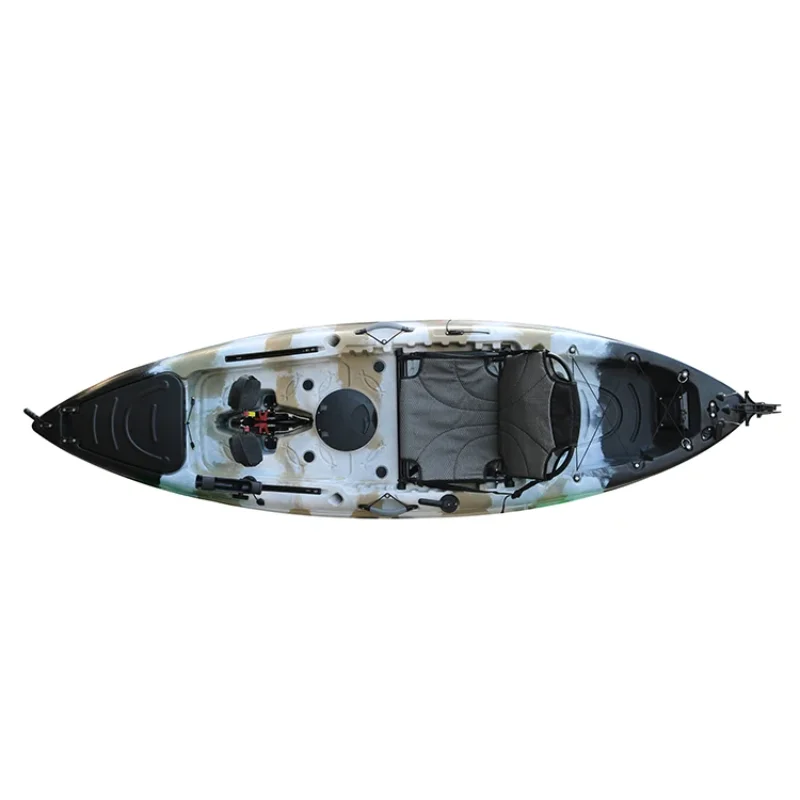 2024 New Economic Peddle Drive Fishing Sea Kayak Sit in Single Sit on Top Kayaks, Foot Pedal Kayak for Tourist Resort,Fins Pedal