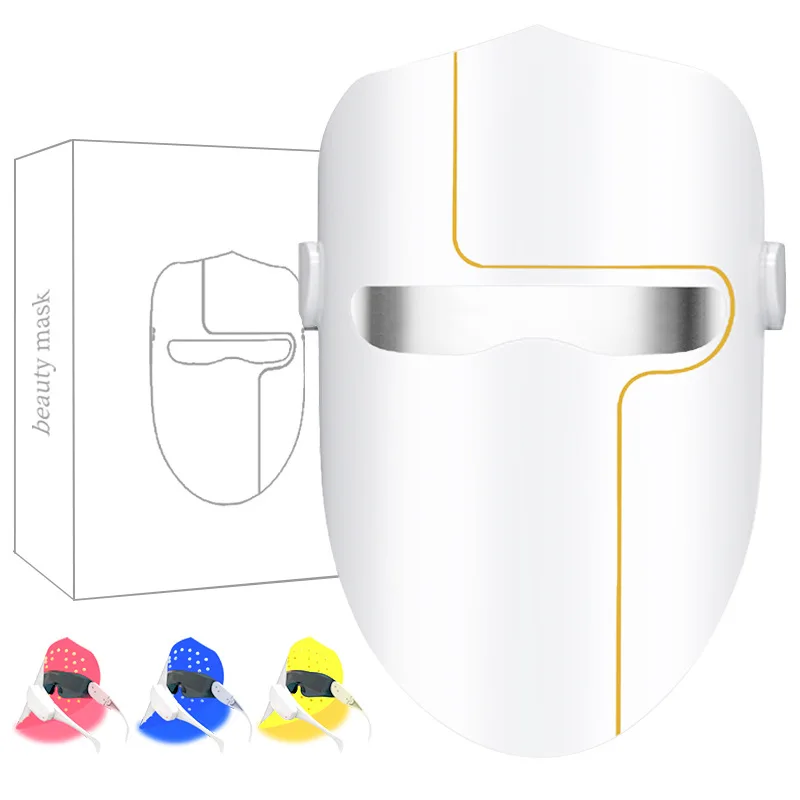 Rejuvenescimento facial portátil da pele 7 colorido Home LED Face Beauty Masker