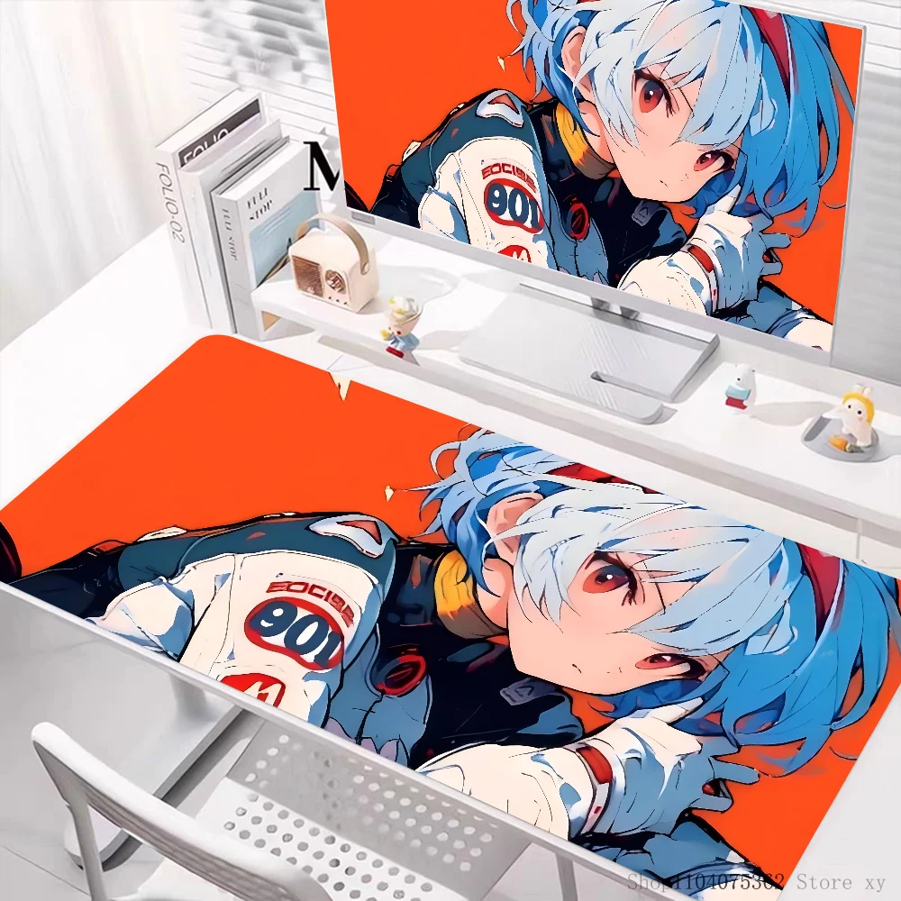 Anime Ayanami Rei Mousepad Mouse Mat Desk Mat With Pad Gaming Accessories Prime Gaming XXL Keyboard Pad Padding Mat