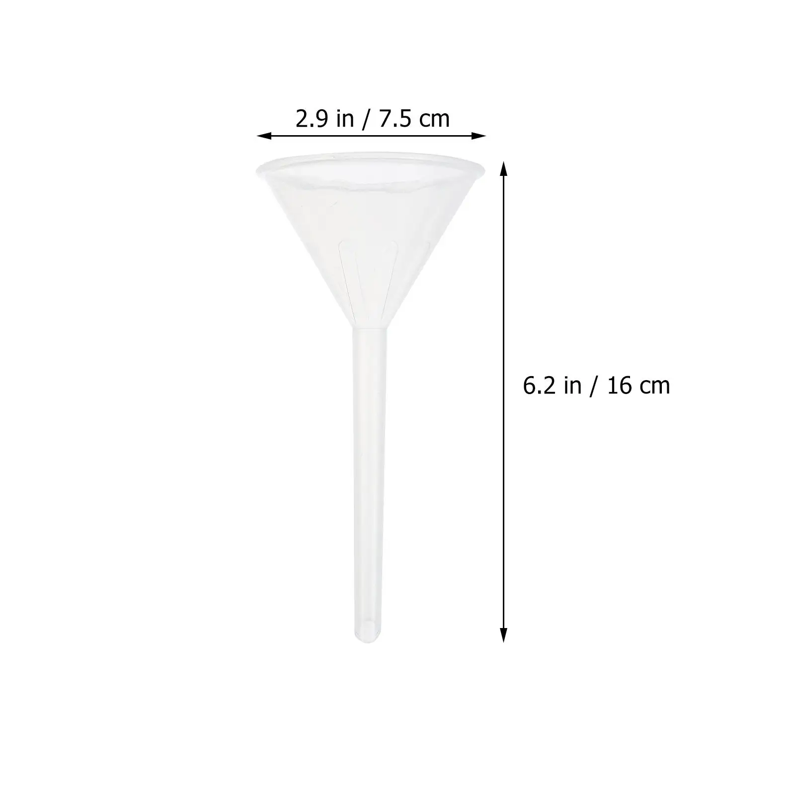 12pcs Plastic Funnel 75mm Triangle Filter Scientific Lab Tools Lightweight Corrosion Resistant Practical Kitchen Bar Use